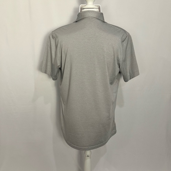 Peter Millar Men's Light Gray Polo - Short Sleeve Knit - Picture 6 of 10